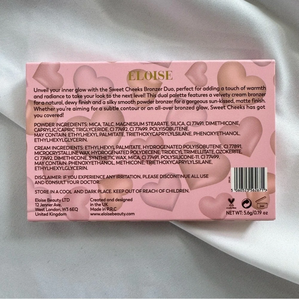 Eloise Sweet Cheeks Heart-Shaped Bronzer Duo  Fair-Medium